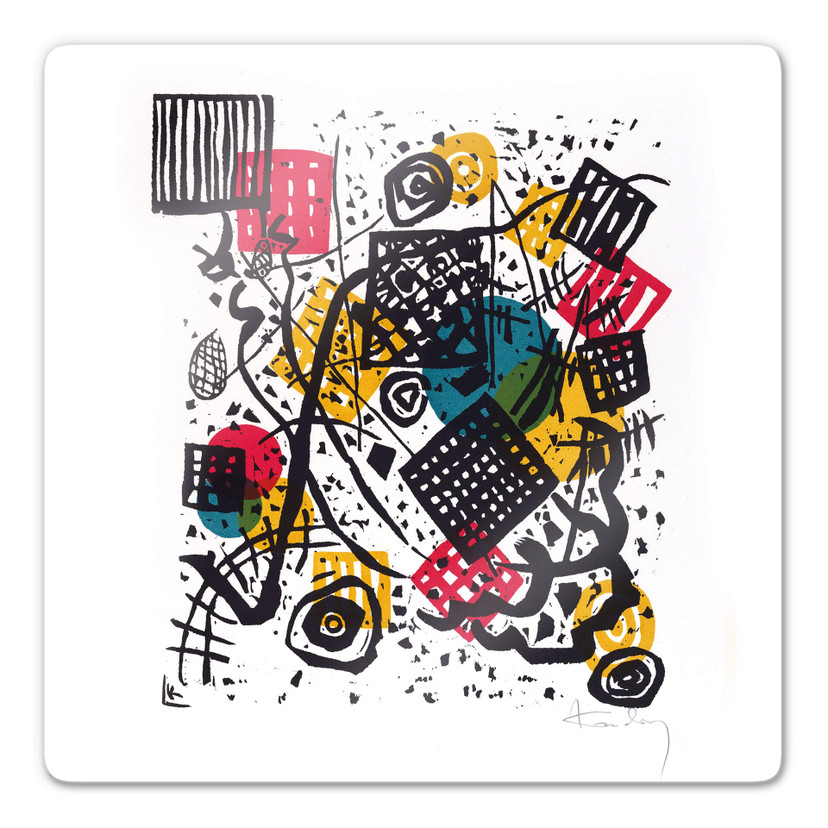 Glasschilderij Kandinsky – Kleine Wereld V