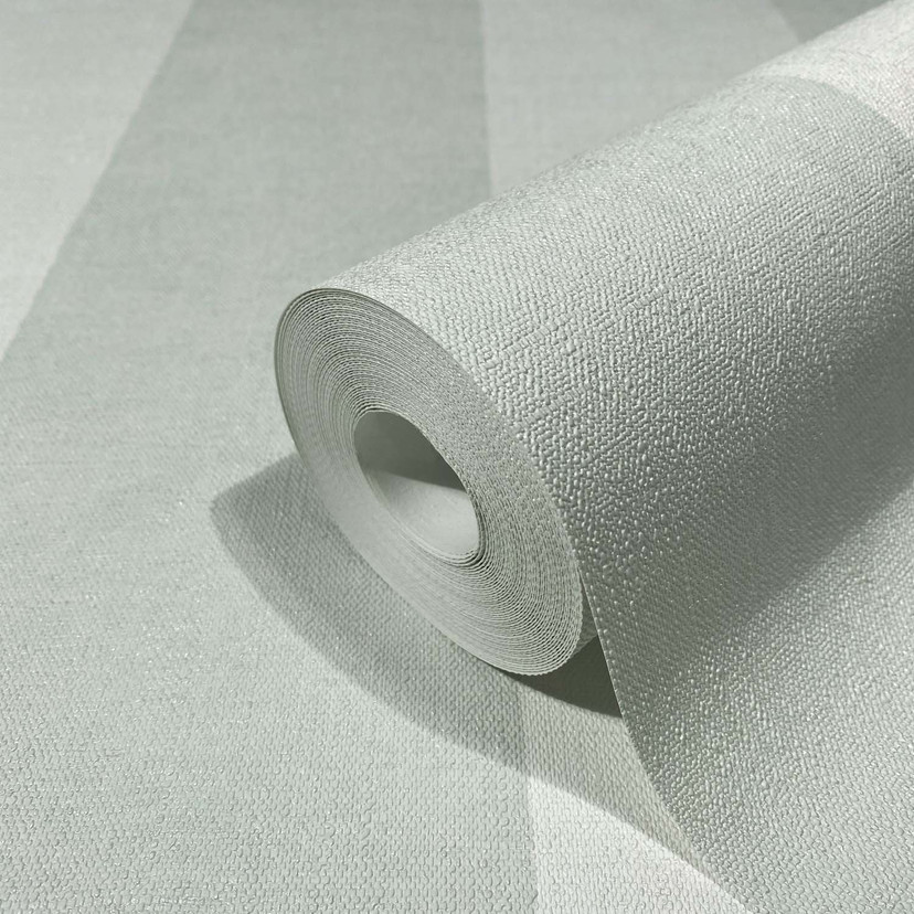 Stribet tapet, non-woven Shades Iconic hvid grøn