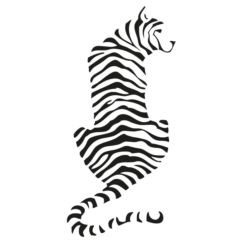 Wallsticker Tiger silhuette