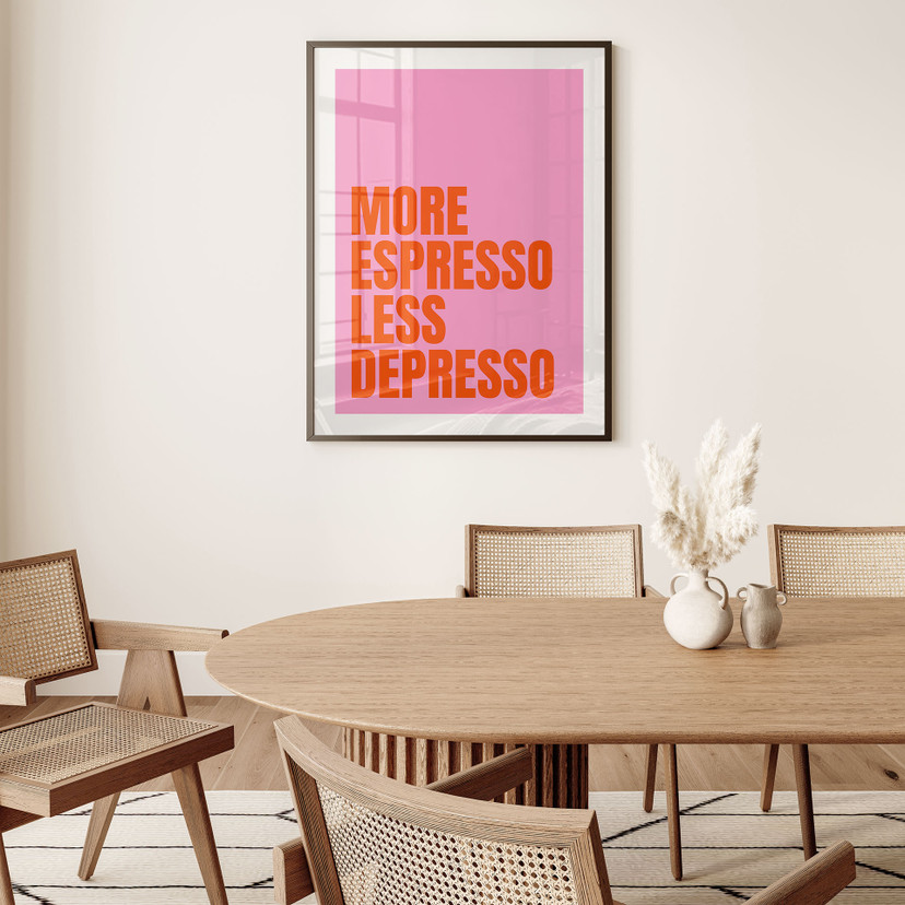 Plakat Więcej espresso mniej depresso - Fritsch