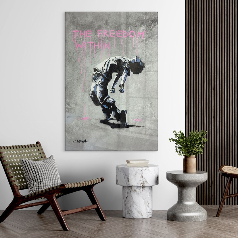 Stampa su acrilico Ballerino Street Art Freedom Within - Habib