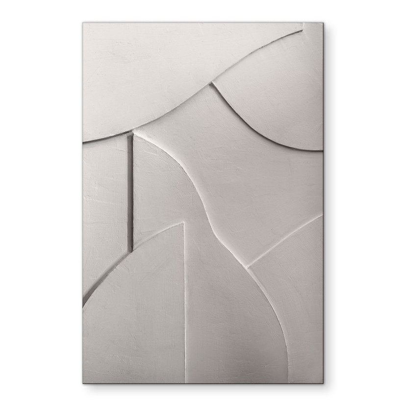 Tableau mural Structures abstraites en beige doux - Böhmer - Alu-Dibond