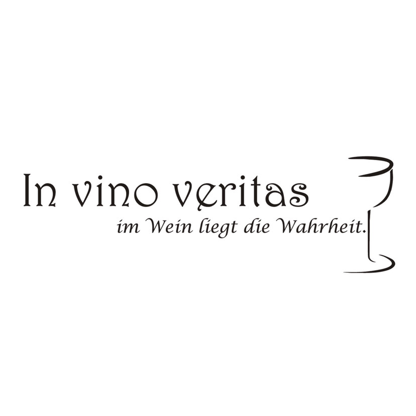 Wandtattoo In vino veritas - im Wein liegt die Wahrheit