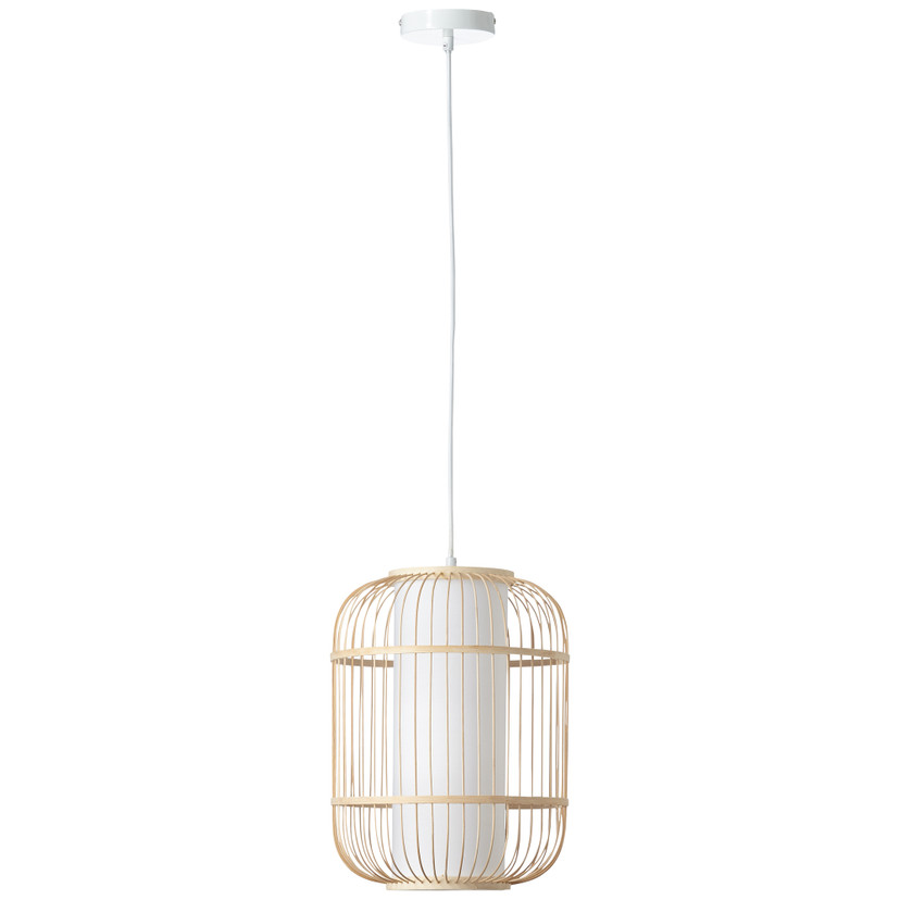 Pendelleuchte Charlie, braun, 150 x 30 cm, Bambus Pendellampe