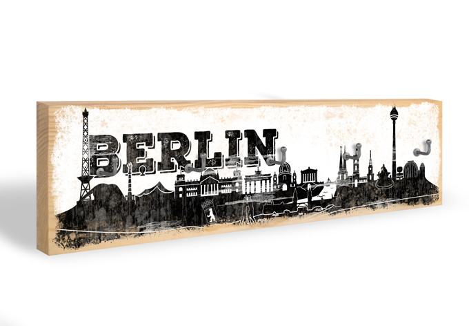 Accroche-clés - Skyline de Berlin + 5 crochets