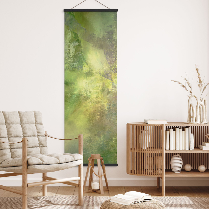 Affiche textile Jeu de couleurs de vert d'or - Schmucker - Panorama