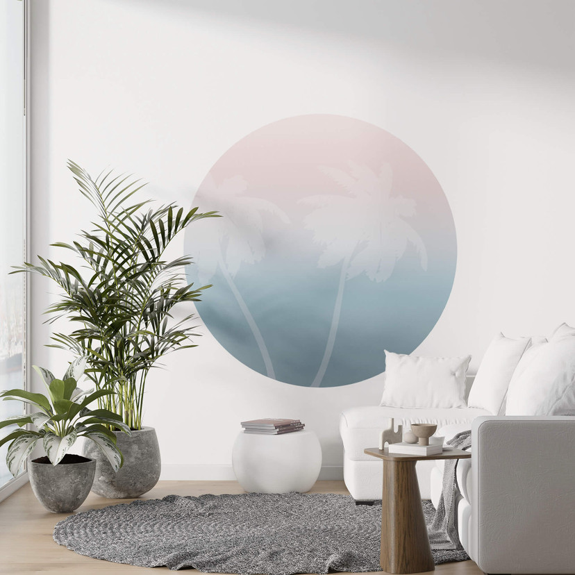 Muursticker Rond - Ombre Paradise