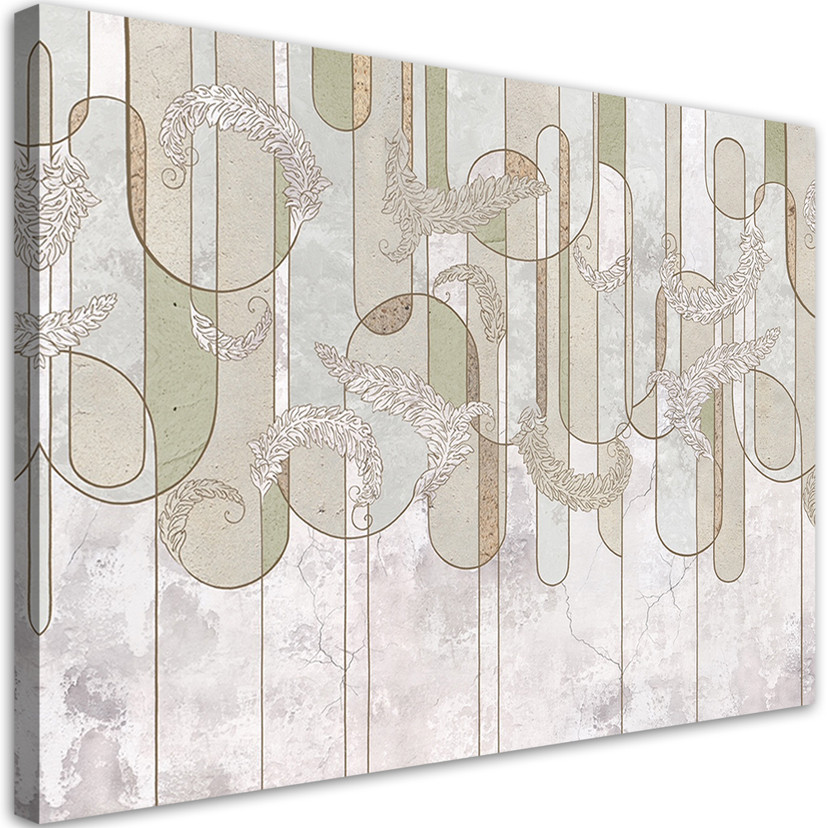 Canvasbillede, Scandi Boho Abstrakt i Beige