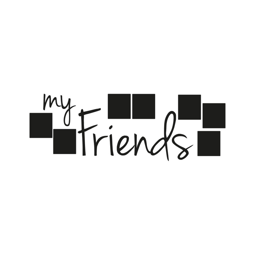 Wallsticker -  My Friends med plads til fotos