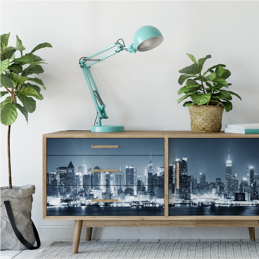 Zelfklevende Poster - New York at Night