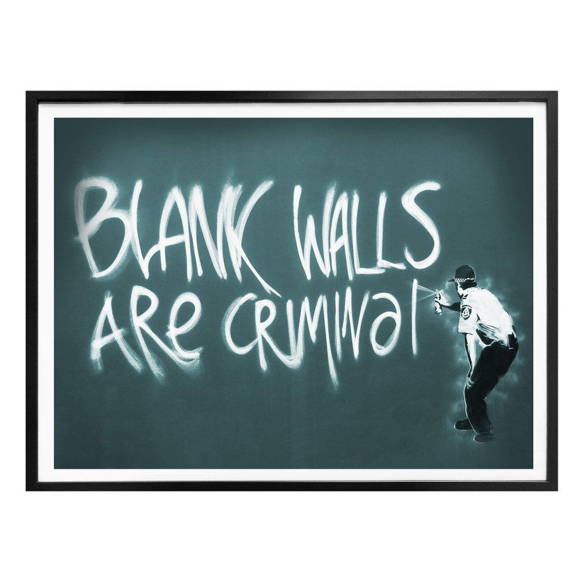 Plakat Banksy - Blank walls are criminal