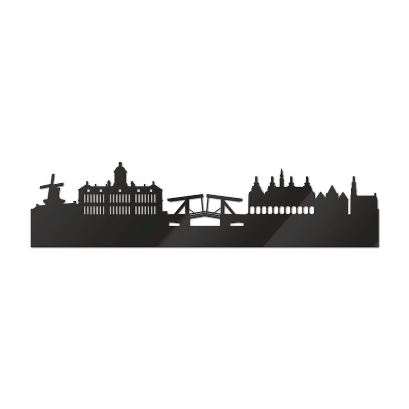 Akrylowa dekoracja panorama Amsterdamu