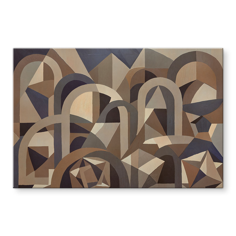 Tableau Acrylique Silent Axis - Architecture Géométrique - Sir Edward x Grigory Gladarev
