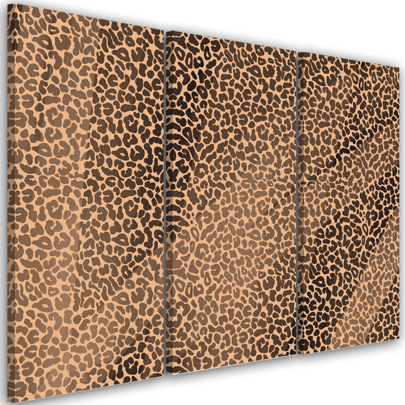 3 stykke lærredsprint, Leopard Leopard Pels Patches Mønster
