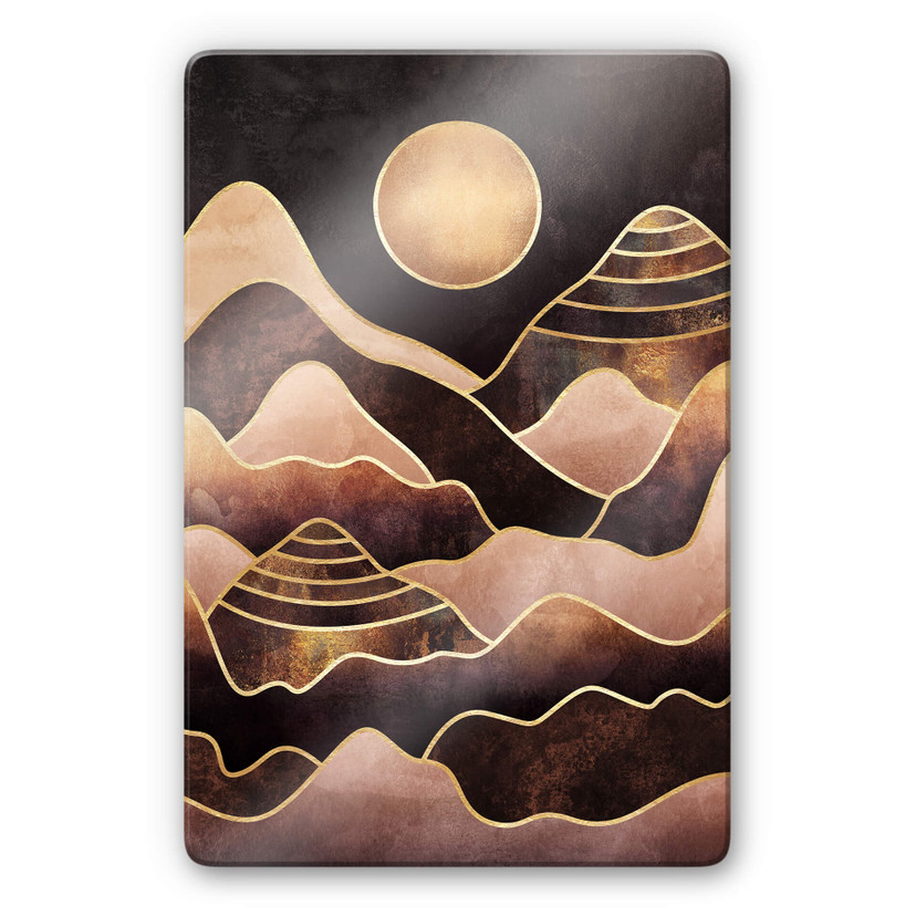 Tableau en verre Fredriksson - Coucher du soleil