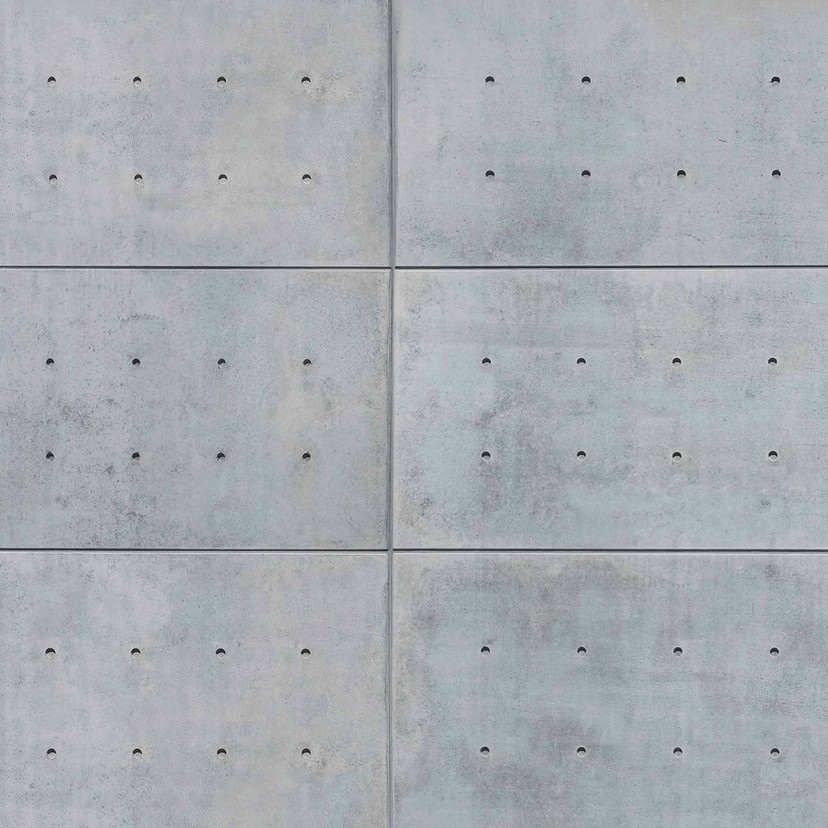 Papier peint pierre BareConcret en gris blanc - Papier peint intissé Designwalls 2 - 2,55 x 3,5 m