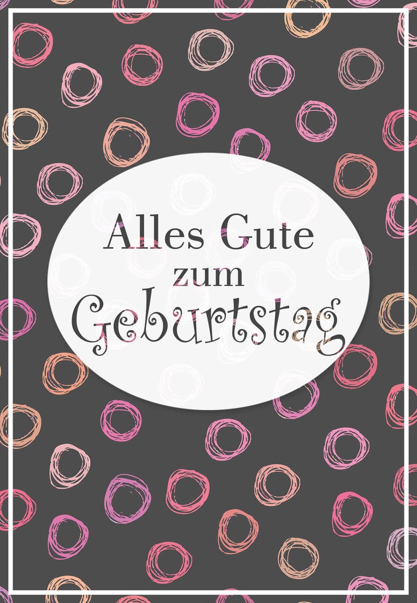 Gutschein Geburtstag - Moderne Kreise