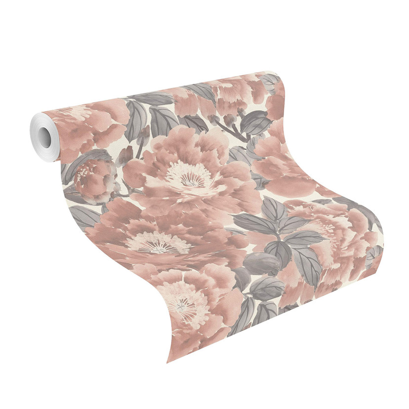 Rasch Vliesbehang Kimono oudroze