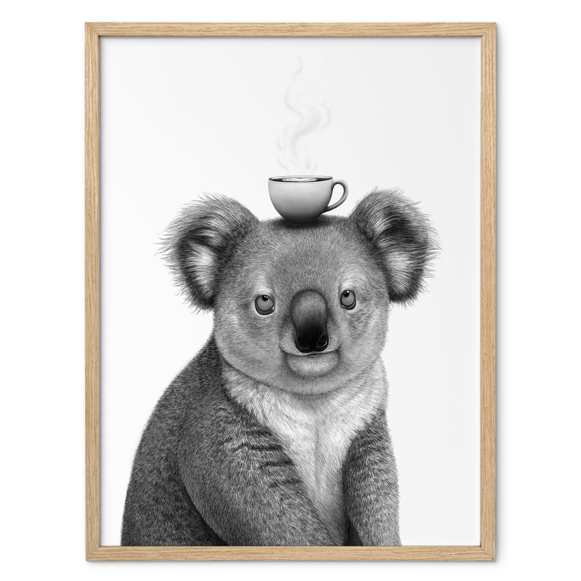 Poster Koala avec café - Korenkova