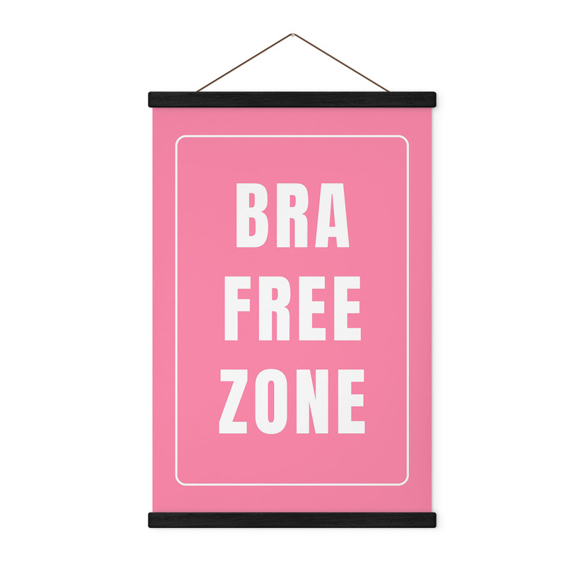 Tekstil plakat Bra Free Zone - Fritsch