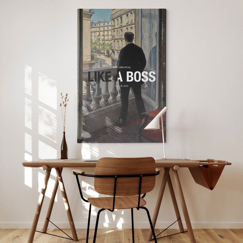 Obraz na płótnie Like a Boss - Inspirowany Caillebotte - Młody mężczyzna przy oknie