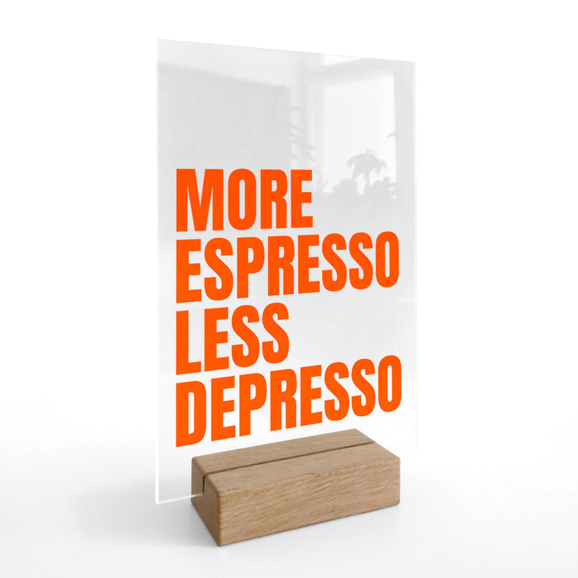 Borddisplay Mere espresso mindre depresso - Fritsch