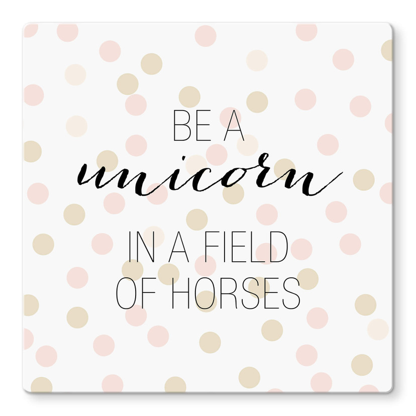 Glass Print Confetti & Cream - Unicorn