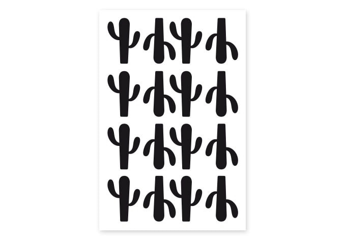 Muursticker set Cactussen