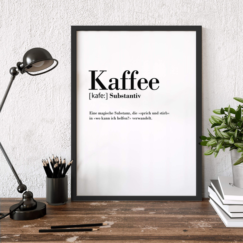 Poster Grammatik - Kaffee