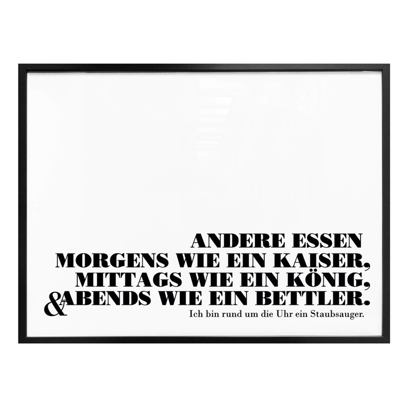 Poster Ich bin ein Staubsauger