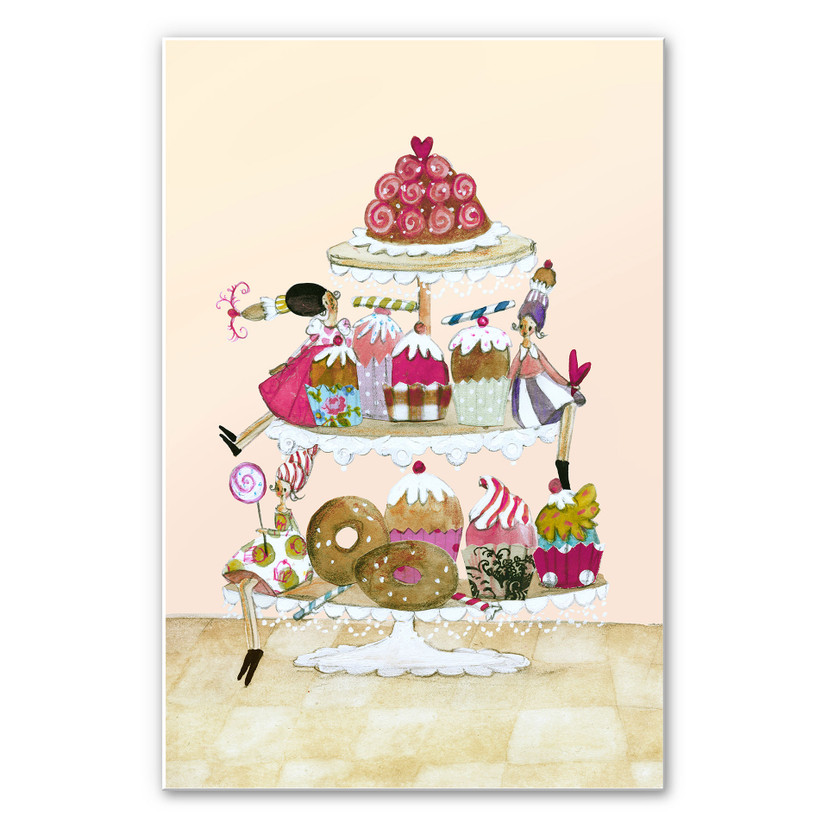 Wandbild Leffler - Glitzer Muffinparade