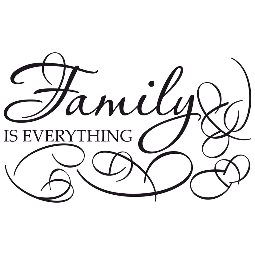 Wallsticker Family is everything inkl. 5 fotorammer