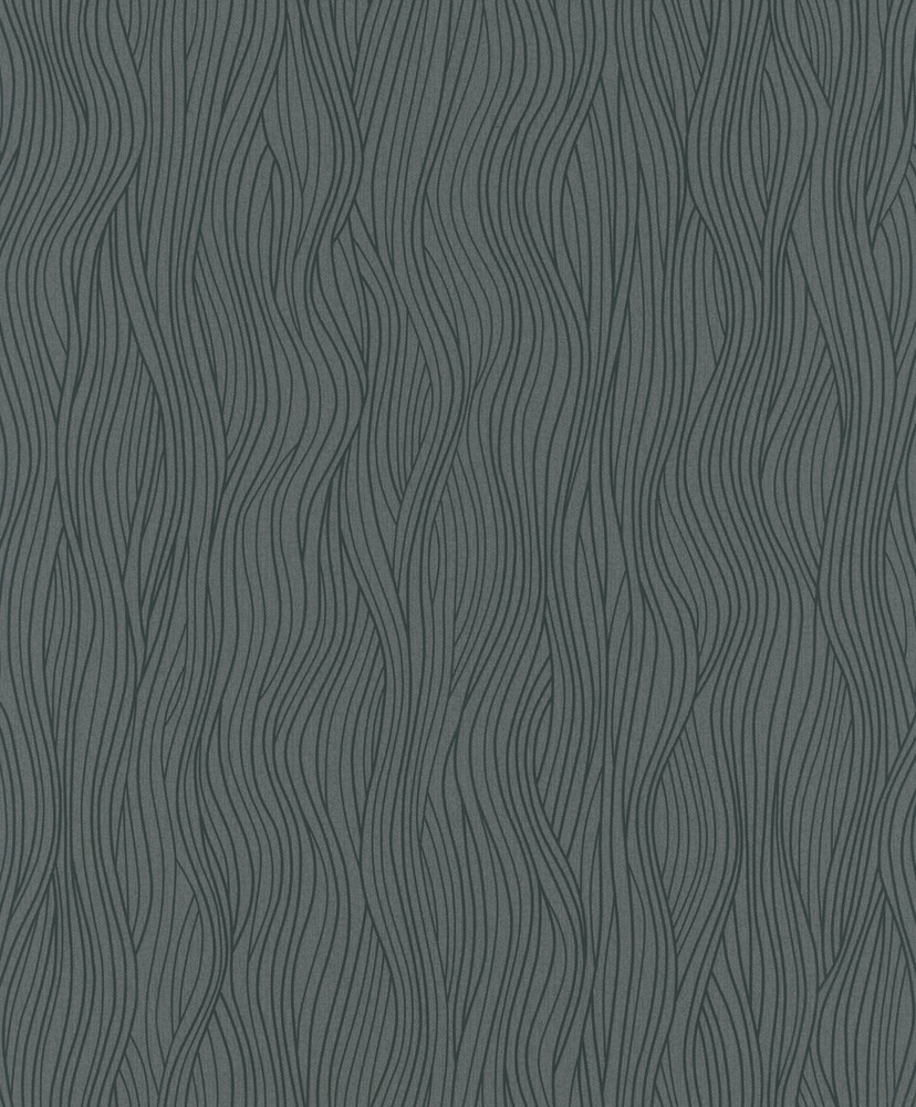 Stribet non-woven tapet Novamur Kylie antracit