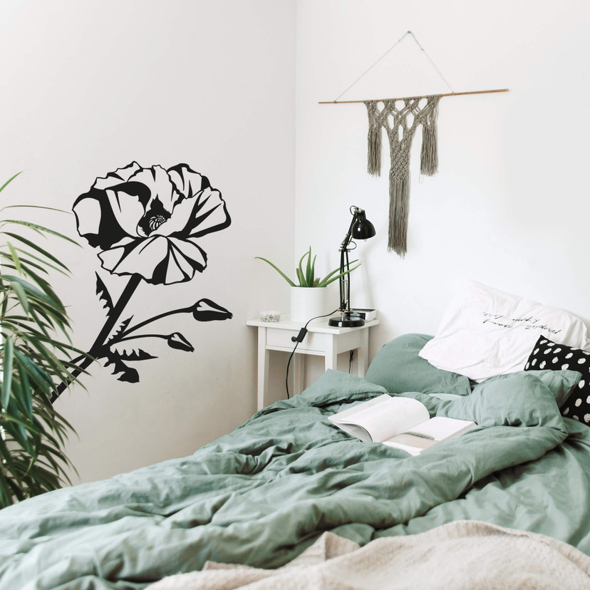 Wallsticker Valmue Blomst