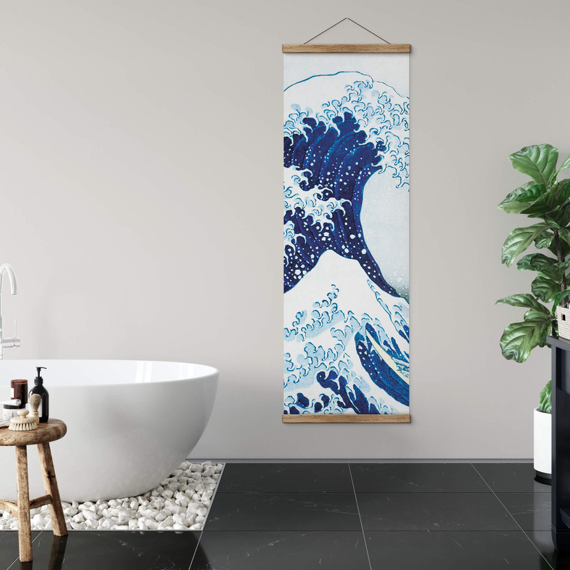 Affiche textile Hokusai - La grande vague