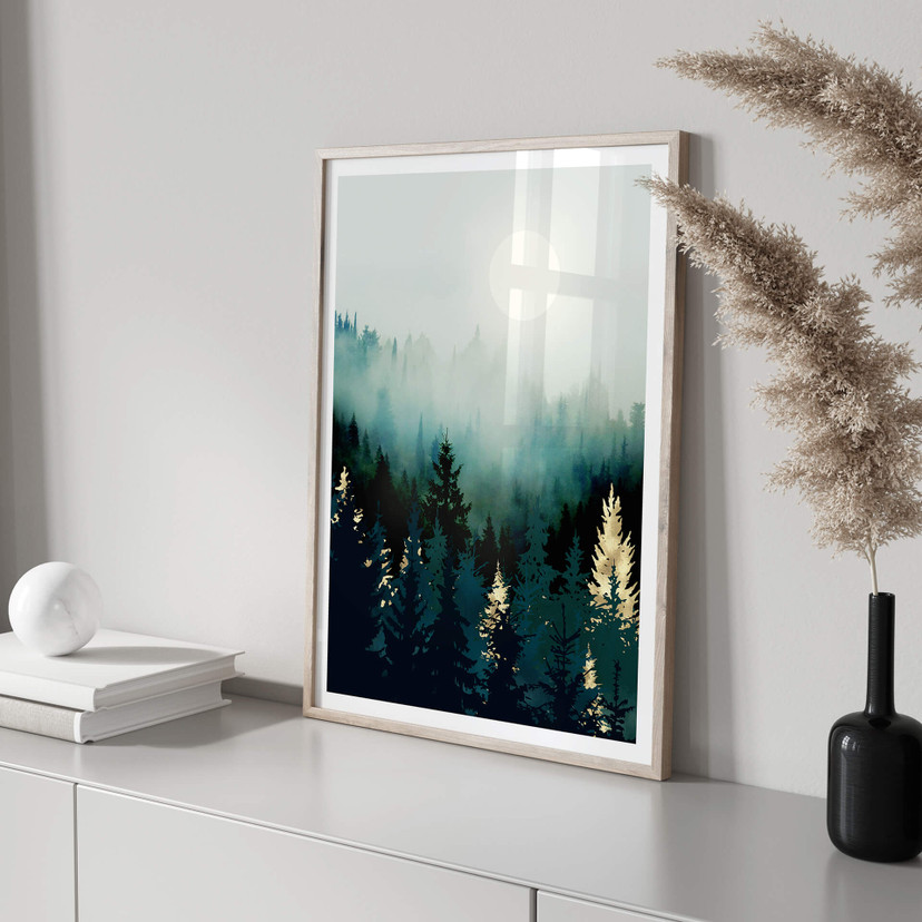 Plakat SpaceFrog Designs - Mglisty las