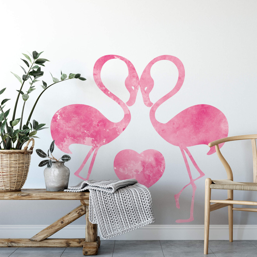 Sticker mural - Flamants roses