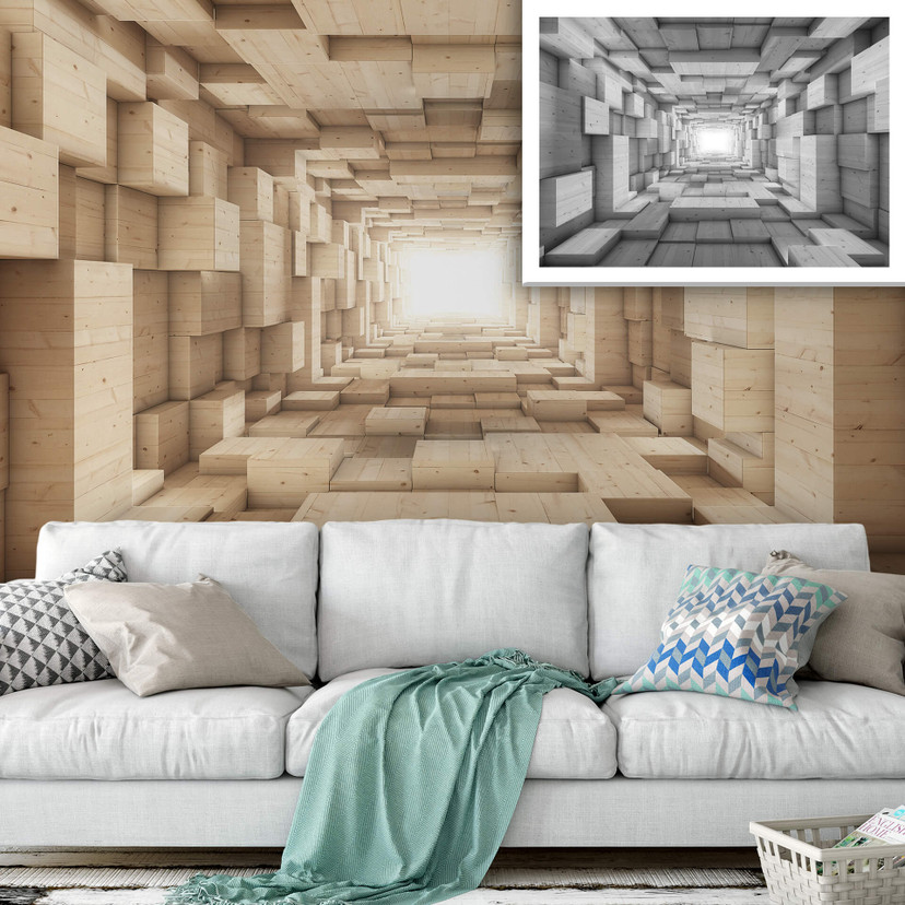 Fototapet - 3D Træ - Tunnel