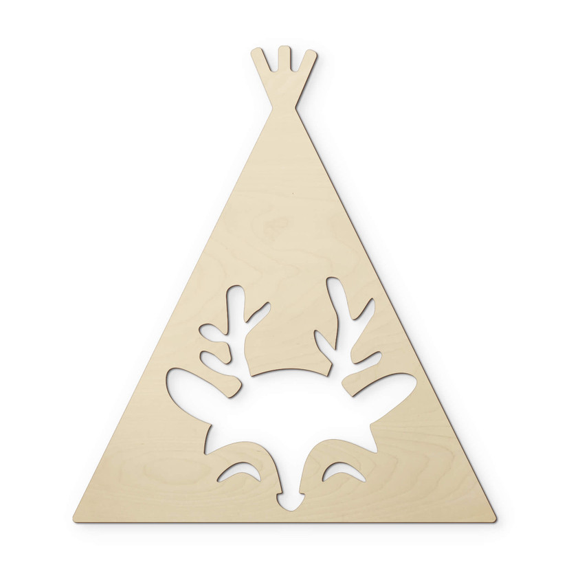 Dekoracja drewniana topola - tipi - jeleń