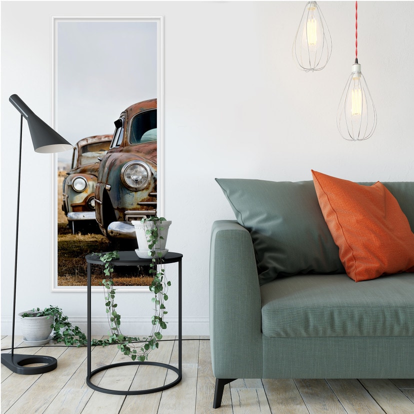 Wallprint Old Rusted Cars - Panorama