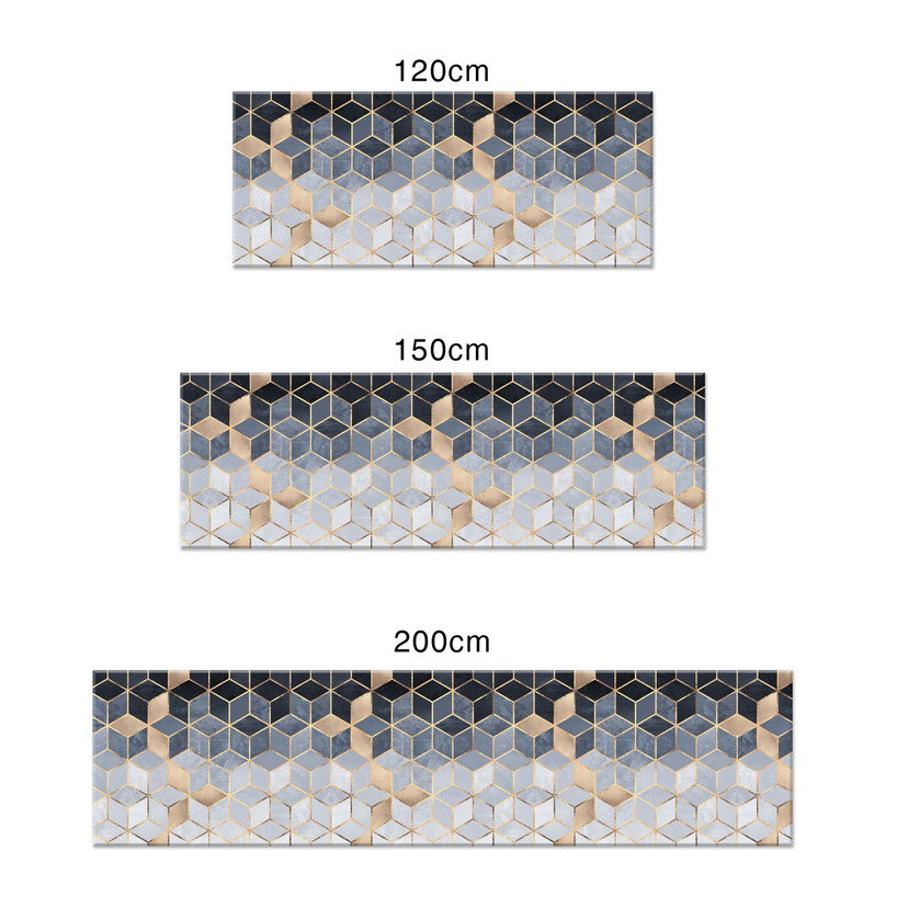 Küchenrückwand Fredriksson - Blaue Geometrie