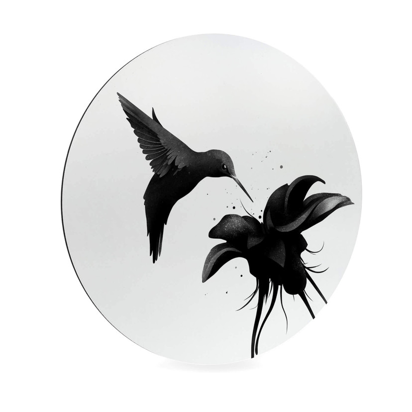 Alu-Dibond Rund - Ireland - Hummingbird – print på aluminium (Alu-Dibond)
