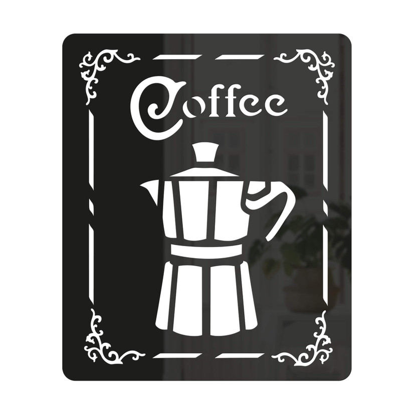 Akrylowy ozdobny znak kawy - dzbanek do kawy espresso