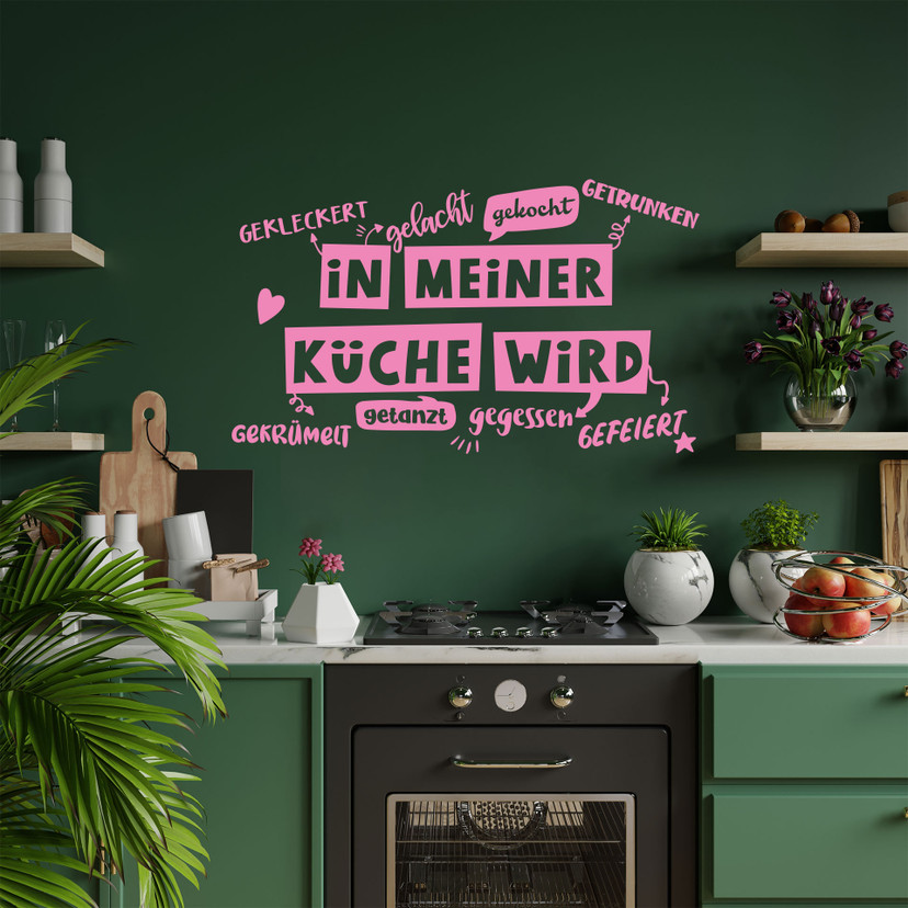 Wandtattoo Spruch - In meiner Küche wird