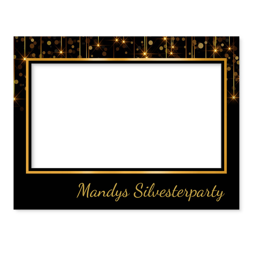 Fotorahmen Silvester Schwarz-gold - personalisierbar