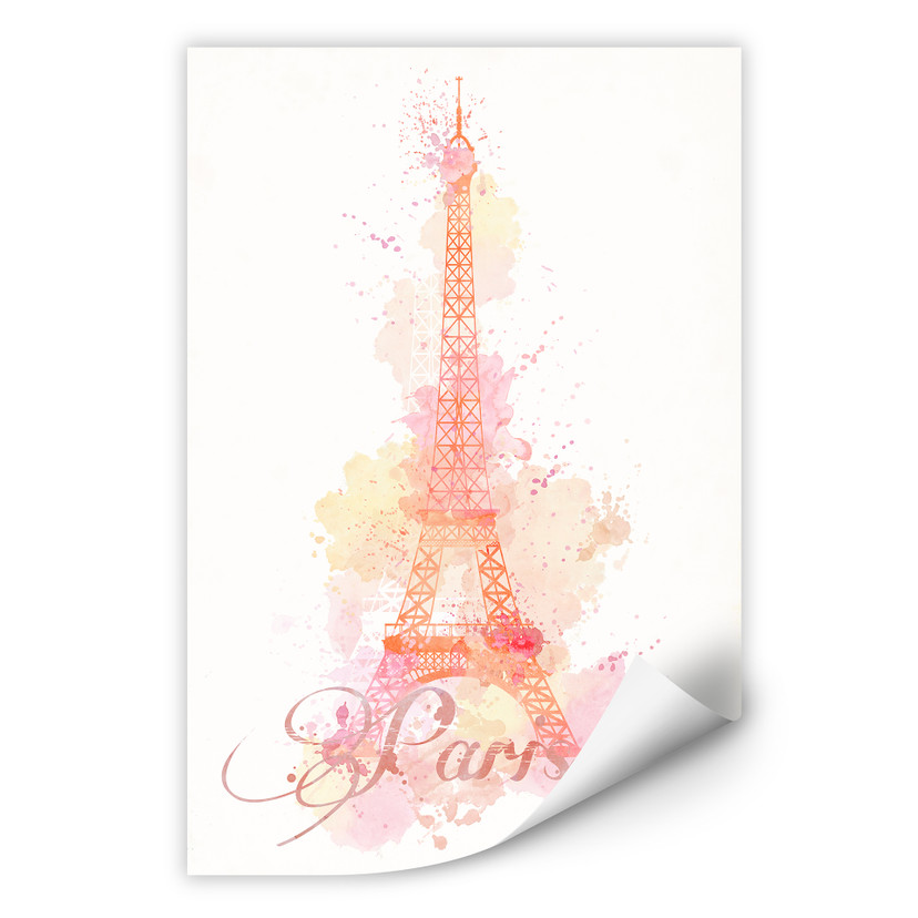 Wallprint La Tour Eiffel Aquarell