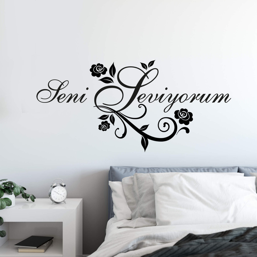 Sticker mural - Seni Seviyorum